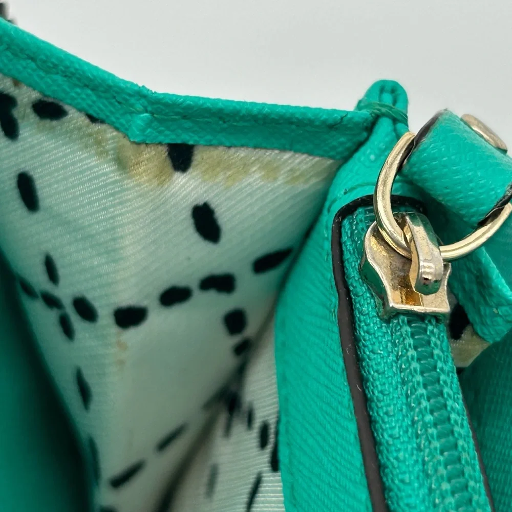 Kate Spade New York Turquoise Teal Leather zip-around Wallet